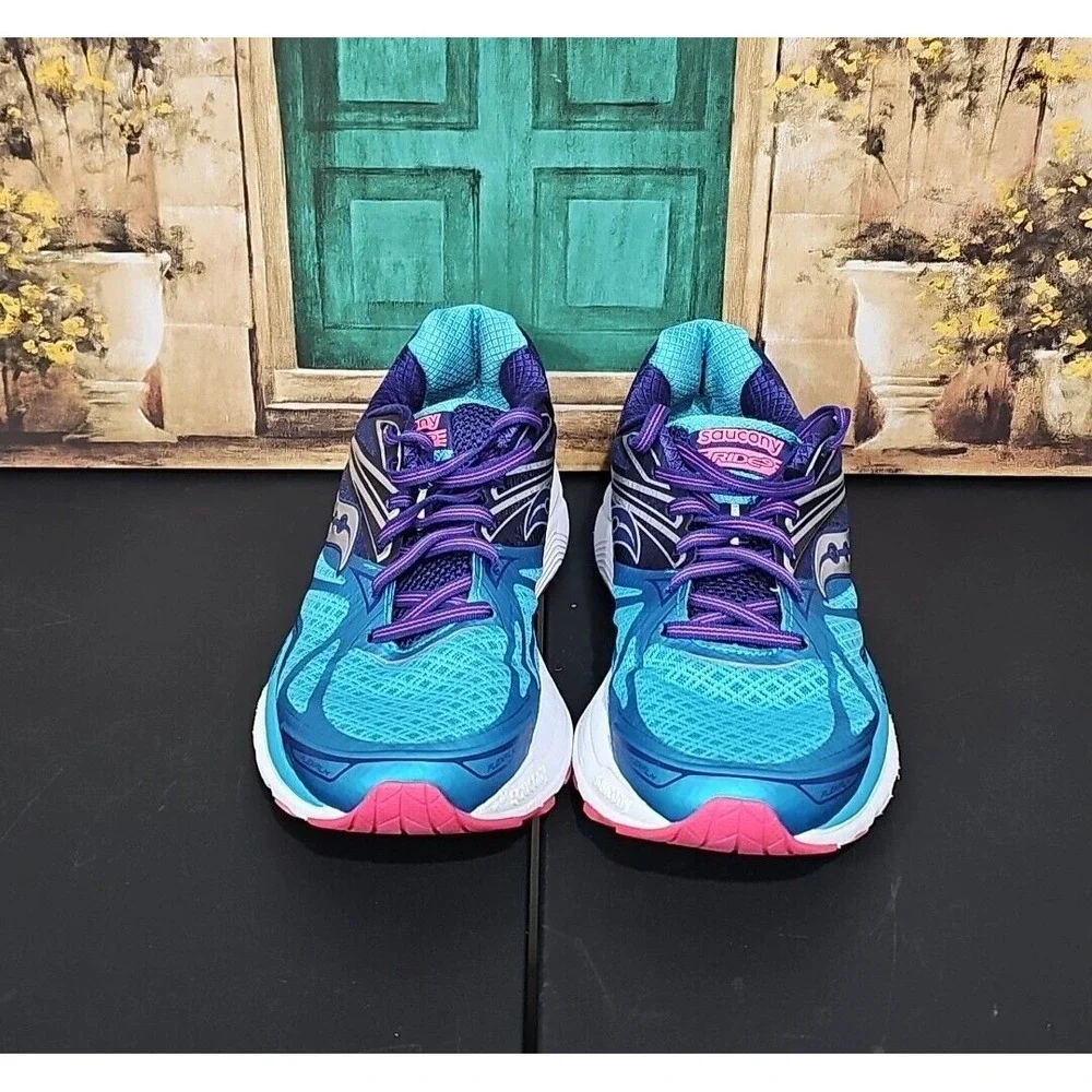 Saucony Women's Running Shoes Ride 9‎ Lace Up Everun Lightweight Sneakers